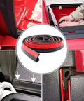 Heavy Duty Thickened Tailgate Weather Strip For Tesla Cybertruck With Beefed Up Adhesive Backing And Flexible Epdm Rubber close-up showing installation in truck bed