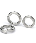 316 Stainless Steel Spring Lock Washers Set For Bolts M1.6 To M30, Split Ring Elastic Washers, Vibration Proof Locking, Corrosion Resistant Marine Grade, Complete Sizes Kit Including M16 And 10 Pieces Heavy Duty. split lock washers shown in three sizes