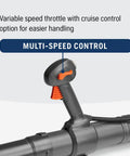 Close-up of multi-speed control handle on Gas Backpack Leaf Blower With 51cc 2.16 HP Two-Cycle Engine 765 CFM Air Flow At 270 MPH