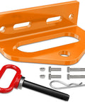 Universal Heavy Duty Zero Turn Mower Trailer Hitch Kit With Neodymium Magnetic Pin, Four Bolts, Half Inch Pin, R Clip Combo Pack