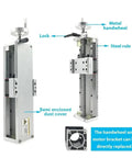 Enclosed Module Double Linear Rail Slide Stage X Y Z Axis With Dust Cover Nema 23 57mm Stepper Motor 400mm SFU1605 metal handwheel