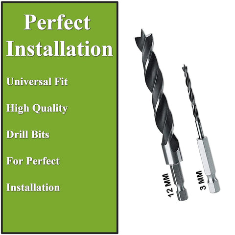 12mm and 3mm drill bits for 4 Inch Furniture Legs Set Of 4 Replacement For Couch Legs And Sofa Feet Wooden Chair Legs Dresser Cabinet Wood Feet Upgrade Kit