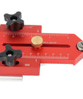 Adjustable Thin Jig For Table Saw Guides 59 To 146mm fits 19mm and 30mm T slot track with sliders and T bolts top view