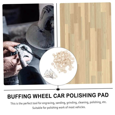 Buffing wheel car polishing pad in use, showing engraving and polishing process, suitable for multiple vehicle polishing tasks.