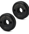 5/8-11 Thread Angle Grinder Flange Nuts, 2 Pack Self-Locking Flange Nut for 4.5 and 5 Inch Grinders, Knurled Metal Arbor Nut With Quick Release