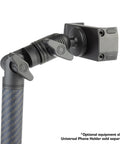 Rock Solid Locking Adjustable Mounting Arm Engineered From Durable Carbon Fiber Kevlar with an articulating pivot joint.