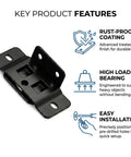 Beefed-Up 20 Pack Quick Fitting Furniture Joint Brackets For Wood Cabinets Chairs And Tables Heavy Duty Right Angle L Braces And Corner Brackets Black