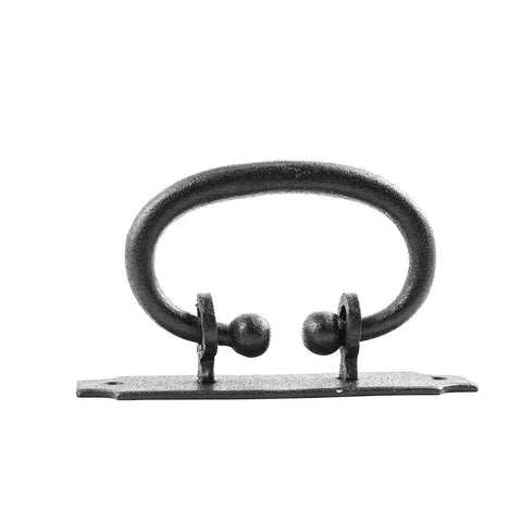 Top Shelf Wrought Iron Cabinet Ring Pulls Antique Colonial Style Black Finish Heavy Duty Drawer Handles Rust Resistant Powder Coating Easy Grip Design Fits Standard Cabinetry For Quick Upgrades