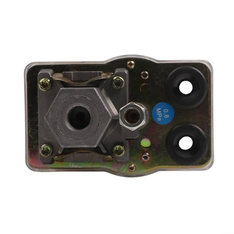Three Phase Air Compressor Pressure Switch Controller For 380V And 400V Systems, Automatic Rocker Switch With Adjustable 5 To 8 Bar Range, 3 Wire Connection, Built For Heavy Duty Industrial Use, Tough As Nails Performance, front view