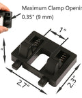 Ultimate 6-Pack Portable Soldering Assist Stands for Cables, showing clamp dimensions and maximum opening 0.35 inches