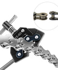 Universal Roller Chain Tools Kit with Carbon Steel Chain Breaker and Cutter for bicycles, motorcycles, and ATVs, fits 25 to 60.