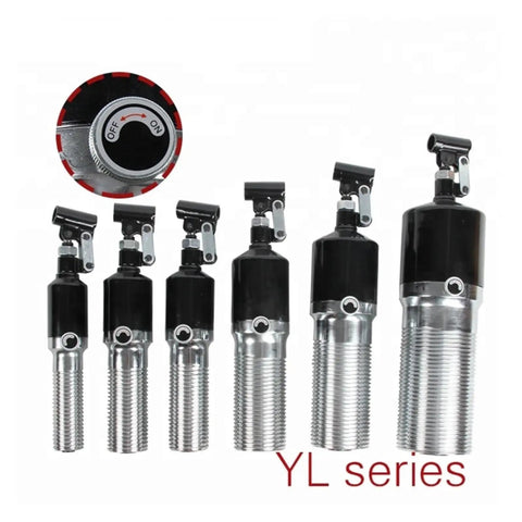 Beefy 20 Ton Hydraulic Wheel And Bearing Puller with YL series, showing multiple sizes and off/on dial feature.