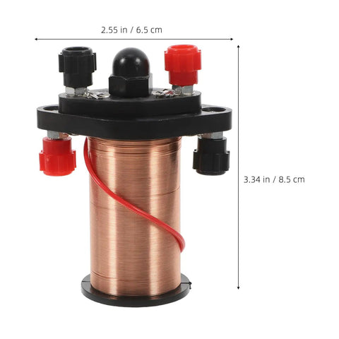 Hands On Electromagnetic Induction Solenoid Kit For High School Physics with copper coils and measurement dimensions
