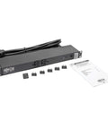 Isobar 12-Outlet Rackmount Surge Protected PDU Power Strip With 15A 120V, accessories and installation guide