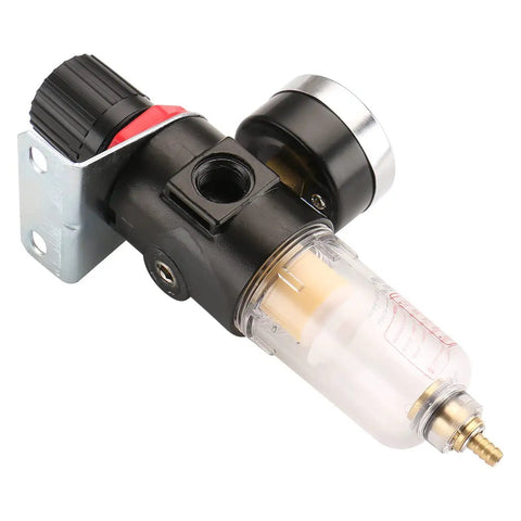Built Tough Pneumatic Filter Regulator With Reliable Pressure Gauge For Slick Air Treatment And No Fuss Adjustable Control On All Standard Compressor Lines And Shop Gear