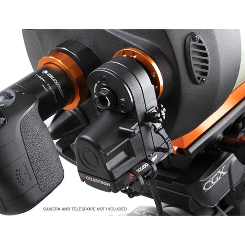 Electronic Focus Motor for Schmidt Cassegrain EdgeHD and RASA Telescopes attached to telescope, remote autofocus capability