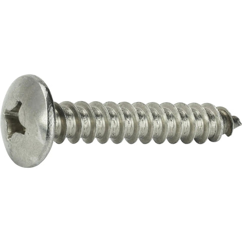 Heavy Duty Size 12 X Half Inch Truss Head Wood Deck And Sheet Metal Screws Full Thread Phillips Drive Stainless Steel 18 8 Bright Finish