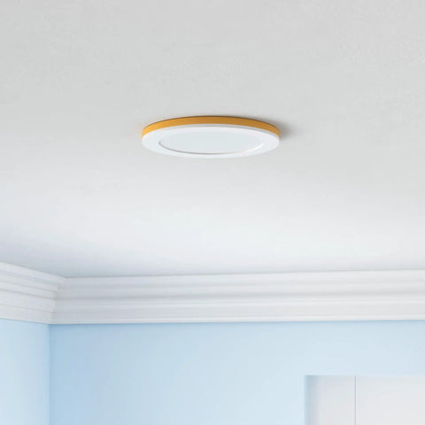 12 Pack 4 Inch 5CCT LED Recessed Ceiling Lights With Night Light CRI90 850 Lumen 10.5W 80W Equivalent installed on ceiling