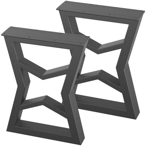 Heavy Duty Metal Table Legs 28 Inch High Square Black Steel Set Of 2 For Dining Desk Computer Office Kitchen Tables DIY Build