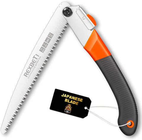 11 Inch Folding Saw With SK-5 Steel Blade For Wood Cutting Camping Bushcraft And Pruning Thick Branches Delivers Fast Clean Cuts With Aggressive 7 TPI Teeth Heavy Duty Portable Outdoor Tool Great Gift For Outdoorsy Men