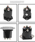 Sick 12V Starter Solenoid Replacement For Gas Golf Cart Switch Heavy Duty Direct Fit, showing four terminals, black casing.