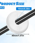 Four Pack Wall Grommets For Cables, 1.57 Inch Diameter, White Plastic Cable Pass Through Covers, Snap On Grommets For Furniture Wire Holes, Durable Bushing Covers To Protect Wires From Wear, 40mm hole