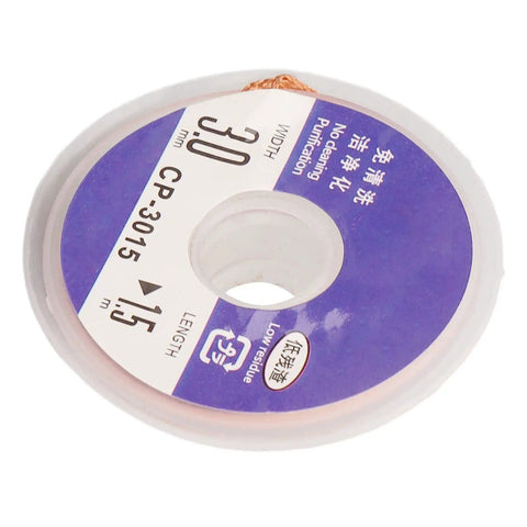 Pro Grade Desoldering Solder Wick Braid 1.5m Red Copper With No Clean Flux reel for fast heat transfer and high tin absorption