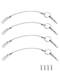 One Quarter Inch Diameter Quick Release Pins For Bimini Tops In 316 Stainless Steel With Ring Set, Pack of Four