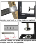 Heavy Duty Pocket Hole Jig Kit For Carpentry And Woodworking Joinery With Aluminum Drill Guide showing measurement steps and adjustments.