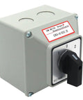 Heavy Duty 40A Rotary Changeover Switch With Box 660V 3 Position 2 Pole 8 Terminals 2NO 2NC Universal Selector Switch IP65 CE
