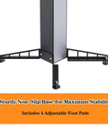 Dead Nuts Floor Mount Vise And Grinder Stand 34 Inches Tall Heavy Carbon Steel base with adjustable foot pads for stability.