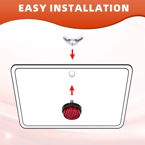 Six Pack Red Reflective Motorcycle License Plate Bolts And Nuts Kit With M5 Round Screws for easy installation on bikes