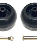 Top Shelf Lawn Mower Deck Wheels With Shoulder Bolts And Lock Nuts Replace Craftsman 133957 174873 Poulan Husqvarna 532174873 MTD 73403058 smooth rolling heavy-duty wheel pair with bolts