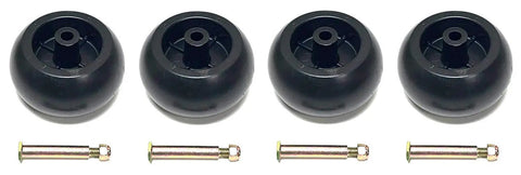 Top Shelf Lawn Mower Deck Wheels With Shoulder Bolts And Lock Nuts Replace Craftsman 133957 174873 Poulan Husqvarna 532174873 MTD 73403058 smooth rolling heavy-duty wheel pair with bolts