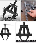 Adjustable Motorcycle Chain Tensioner Tool For Chain Maintenance In Beefy Steel With Easy To Use Design Tighten Remove And Cut Chains