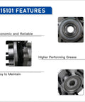 Features of Beefy Front Wheel Hub And Bearing Assembly For Dodge Ram 1500 2500 3500 4x4 With ABS 8 Lugs Front Position Replacement 2006 2007 2008 Durable Heavy Duty Ready To Roll