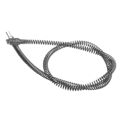 Spring Steel Pipe Dredging Tool Set Kicks Nasty Clogs to the Curb with Bendable Head coiled drain snake wire for plumbing.
