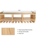Heavy Duty Power Tool Organizer And Drill Charging Station With 12 Slots Wall Mount Storage, wood material, dimensions marked