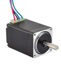 Stepper motor NEMA 11, bipolar, 0.67A, 9.5 Ncm torque, 4-wire, black housing with silver faceplate and shaft