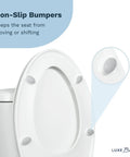 Elongated Comfort Fit Toilet Seat With Slow Close, Quick Release Hinges, Non Slip Bumpers, And Easy Install, Durable Plastic White Upgrade