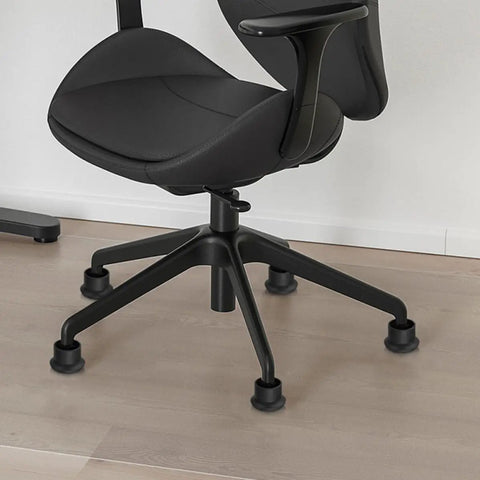 Office chair on hardwood floor with Six Pack Non Slip Furniture Glides For Carpet Office Chair Wheels Replacement Pads