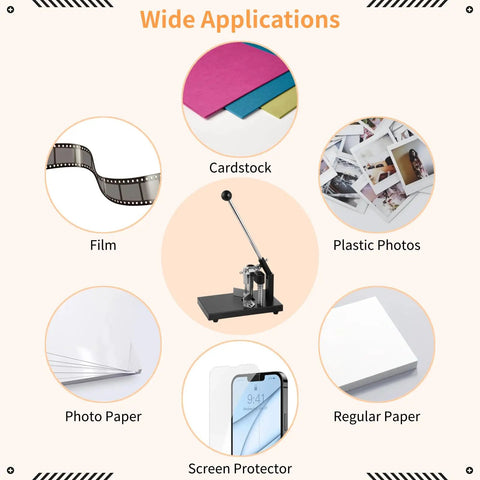 Hand Operated Corner Rounder Cutter With R6 And R10 Dies for Film, Cardstock, Plastic Photos, Photo Paper, Screen Protectors, Regular Paper.