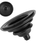 Marine Motor Well Boot 2.76 Inch Rigging Cable Boot For Boats And Yachts Steering Shift Hole Cover Engine Protector Cover, black material.