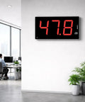 Wall Mounted Sound Level Meter 30 To 130 dB With Alarm Digital Decibel Meter 1.5 dB Accuracy A Weighting For Factory Office And Home Noise Monitoring Type C USB Powered Or Battery Powered Easy Install And Real Time Monitoring on office wall, 47.8 dB display