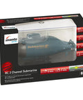 Boxed Dark Green 125 Mm RC Submarine Ready To Run For Beginners Beginner Friendly Mini Submarine With Easy Controls Waterproof Hull Underwater Explorer