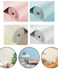Hassle Free Peel And Stick Self Adhesive Wallpaper Roll Hella Waterproof Moisture Proof Thermal Insulation Wall Sticker in pastel colors.