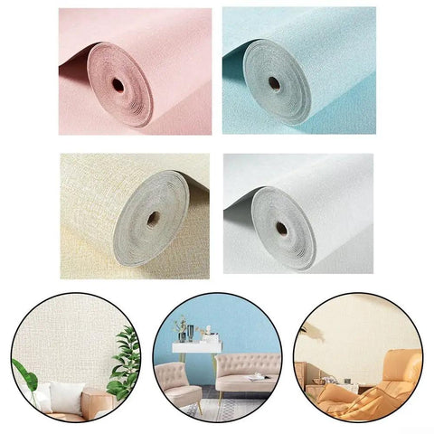 Hassle Free Peel And Stick Self Adhesive Wallpaper Roll Hella Waterproof Moisture Proof Thermal Insulation Wall Sticker in pastel colors.