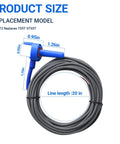 Dimensions of Pool Temperature Sensor Thermistor Replacement Kit For Air Water And Solar Systems 20 Foot Cable 2 Pack