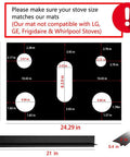 Gas Range Stove Top Cover Set 0.4mm Thick Nonstick Protector With 2 Gap Covers diagram, dimensions shown in inches.