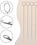4 Pack Point Loop Turner Sewing Tools Set With Tongue Crochet And Latch Hook For Beads Belts Strips DIY Accessories Carbon Steel Durable Tools For Quick Threading And Seam Finishing, 10.4-inch steel loop turners